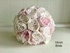 Pale pink and ivory peonies artificial wedding flowers.