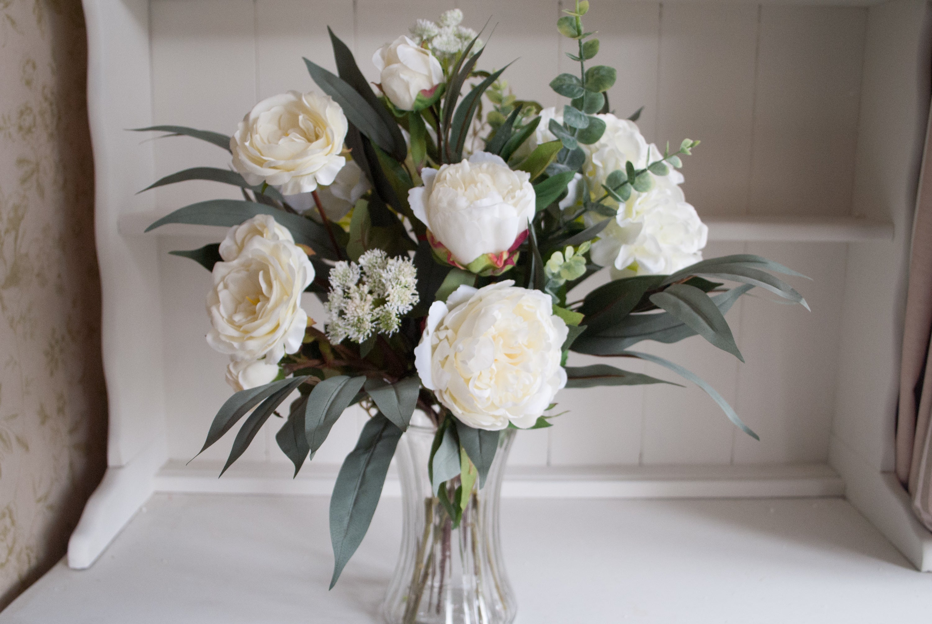 Solstice Lilies & Cedar Vase Ready, Hand Tied Bouquet (no vase) in