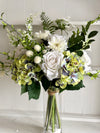 White and green faux flower arrangement *Vase not included