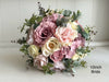 Dusky pink and cream artificial wedding flowers. Roses and peonies.