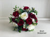 Dark red, burgundy and white wedding flowers