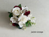 Dark red, burgundy and white wedding flowers