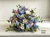 Country garden pastel artificial wedding flowers. Wild flower bouquet