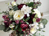 Burgundy and ivory wedding flowers