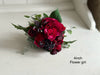 Raspberry, burgundy and navy blue wedding flowers