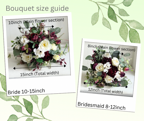 Burgundy and ivory wedding flowers