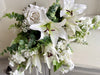 White lilies and blossom faux flower arrangement *Vase not included