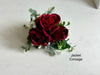 Red, burgundy and ivory artificial wedding flowers