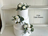 Romantic ivory roses, eucalyptus and sage artificial wedding flowers.