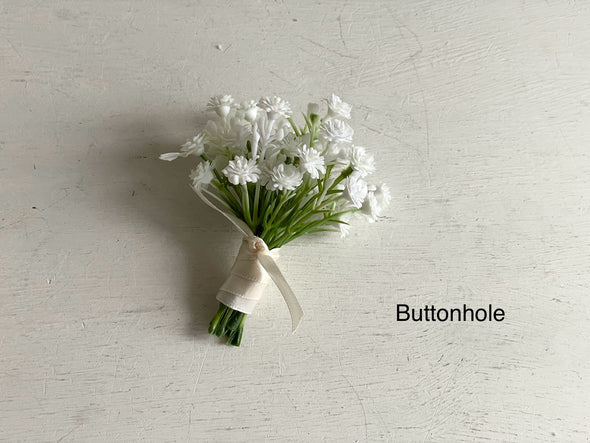 Gypsophila artificial white wedding flowers. Baby’s breath bouquet