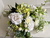 White and green faux flower arrangement *Vase not included