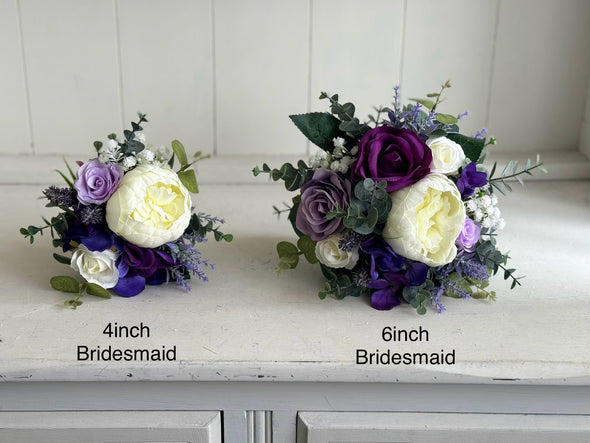 Purple, lilac and ivory wedding flowers *updated design