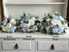 Elegant pale blue and dusky blue artificial wedding flowers