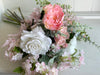 Pink and white faux flower arrangement *Vase not included