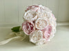 Pale pink and ivory peonies artificial wedding flowers.