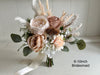 Rustic boho ivory, nude blush and mocha wedding flowers.