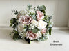 Blush pink and white artificial wedding flowers. Roses and peonies. *Updated design*