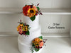 Autumn artificial wedding flowers. Sunflower bouquet