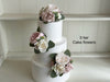 Romantic pink and sage green artificial wedding flowers.