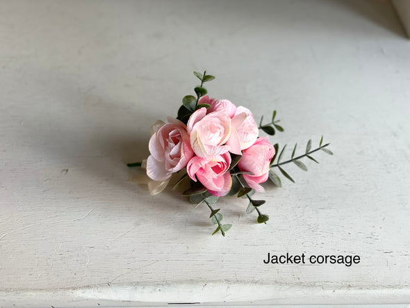 Blush and mid pink peonies artificial wedding flowers. Roses and peonies.