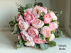 Blush and mid pink peonies artificial wedding flowers. Roses and peonies.