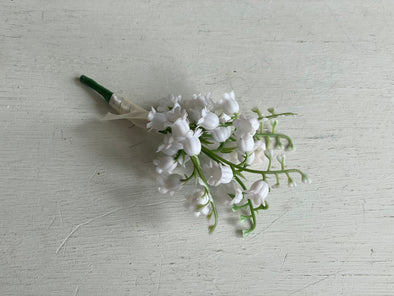 Lily of the valley buttonhole / boutonniere.