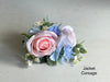 Elegant pink and blue artificial wedding flowers
